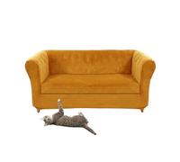 Housse de canapé Chesterfield en velours extensible avec coussins de siège, chaise courbée, fauteuil, style vintage, 3 places