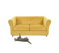 Housse de canapé Chesterfield en velours extensible avec coussins de siège, chaise courbée, fauteuil, style vintage, 3 places