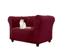 Housse de canapé Chesterfield extensible en jacquard, housse de canapé 1, 2, 3 places avec accoudoirs for le salon, antidérapante, douce, protection for meubles et canapés incurvés(Vino Rosso,1 Posto)