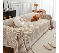 Housse De Canapé Couverture Plaid Jeter 1/2/3/4 Places Fauteuil Canapé Jeter Housse De Protection Lignes De Chenille Douce Couture Canapés Serviette Décoration Multifonction Couvertures,I-180x340cm