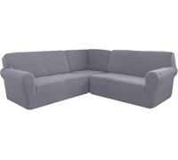 Housse De Canapé D’Angle, Housse De Protection De Canapé Sectionnel en Forme De L Extensible Douce Et épaisse, Lavable en Machine, pour Home Cafe Club Restaurant, K, 5 Seater
