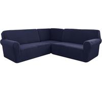 Housse De Canapé D’Angle, Housse De Protection De Canapé Sectionnel en Forme De L Extensible Douce Et épaisse, Lavable en Machine, pour Home Cafe Club Restaurant, A, 7 Seater