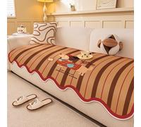 Housse de canapé d'angle 70 x 280 cm / 27,56 x 110,24 Pouces, Housse de canapé Amovible et Non Amovible pour Toutes Les Saisons, avec Particules antidérapantes, idéale pour Le Salon et Les a