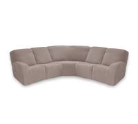 Housse de canapé d'angle antidérapante 5 places pour fauteuil inclinable et fauteuil, housse de canapé extensible pour un confort et un style ultimes