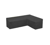 Housse de canapé d'angle d'extérieur imperméable Oxford 210D résistante aux UV et à la poussière pour meubles de terrasse Noir 300 x 300 x 98 cm