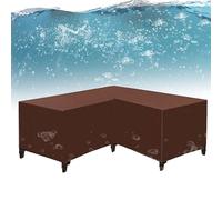 Housse de canapé d'angle durable et imperméable en forme de L pour meubles de terrasse - 250 x 250 x 100 cm - Tissu Oxford robuste avec grille d'aération - Idéal pour le jardin et l'extérieur