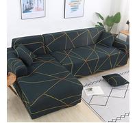 Housse de Canapé d'angle Extensible 2 Pieces, Élastique en Forme de L, Revêtement de Canapé Universel Lavable (2 Places+3 Places)