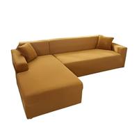 Housse De Canapé d'angle Extensible Antidérapante | Sofa Convertible 1, 2, 3 Places | Protege en Tissu Respirant pour Méridienne Et Salon(R,Triple 190-230cm)