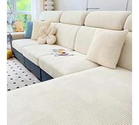 Housse de Canapé d'angle Extensible, Housses de Coussin de Siège de Canapé Antidérapante et Lavable, Protection pour Meubles Tout Compris Forme de L Revêtement G Large-XL
