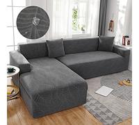 Housse de canapé d'angle imperméable en forme de L en tissu élastique, amovible et lavable, pour salon, protection s'adapte à la plupart des canapés