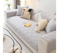 Housse de Canapé d'angle Matelassé 4/3/2/1 Places Couvre Canape Couverture de Canapé en Forme de L avec Accoudoirs Canapé Protecteur Antidérapant Anti-Taches Protège Canapé ( Color : L , Size : 90x120