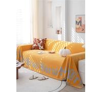 Housse de canapé de couleur unie Ins Style, housse de canapé bohème, housse de protection complète nordique moderne, résistante aux rayures de chat et ajustement universel.(Orange,180*230cm/71x91in)