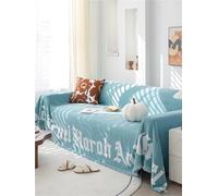 Housse de canapé de couleur unie Ins Style, housse de canapé bohème, housse de protection complète nordique moderne, résistante aux rayures de chat et ajustement universel.(Sky Blue,180x130cm/71x51in)
