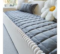 Housse De Canapé De Luxe en Tissu Doux Antidérapant, Protection De Canapé Lavable en Machine pour Meubles en Cuir, Facile à Adapter Aux Canapés Modulables B 70 * 210cm