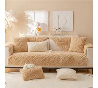 Housse de canapé de luxe en velours pour 1/2/3/4 places - Housse de protection antidérapante pour animaux domestiques, ajustement universel, gris, doux et chaud, 110 x 240 cm, 1 pièce