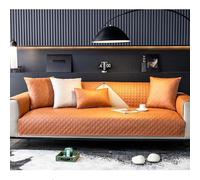 Housse de canapé de luxe imperméable universelle légère pour toutes les saisons, serviettes en tissu haut de gamme, couleur orange, 90 x 180 cm, solution parfaite de décoration d'intérieur