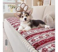 Housse de canapé de Noël antidérapante pour animaux de compagnie, épaisse résistante aux rayures et lavable en machine, rose 70 x 240 cm, décoration de vacances parfaite et protection des animaux de