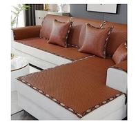Housse de canapé d'été en rotin rafraîchissant pour 2/3/4 places, housse de chaise inclinable en bambou respirant, tapis de refroidissement compatible AC, protection de meubles modulaire