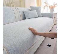 Housse de canapé d'été, Lavable antidérapante, Housse de canapé Lavable Lisse 1 pièce for Salon, décoration de Chambre à Coucher(Vert Clair,90 * 320cm)