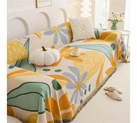Housse de canapé d'été rustique pour canapé nordique - Protection complète - Tissu respirant antidérapant - Style 2 - 180 x 180 cm