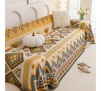 Housse de Canapé d'Été Style Rustique Nordique, Housse de Protection Complète, Anti-Dérapante, Respirante, Parfaite pour la Décoration Intérieure style2 180X300cm/70.87X118.11In