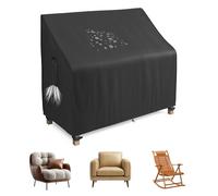 Housse de Canapé D'extérieur,2/3/4 Places Couverture de Protection pour Canapé Banc et Chaise Exterieur Impermeable 210D Tissu Oxford,Exterieur Bâche Étanche Meubles,Noir,120x65x70cm