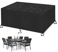 Housse de canapé d'extérieur en rotin robuste en tissu Oxford imperméable pour meubles carrés ou rectangulaires