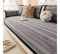 Housse De Canapé Douce Et Adaptée Aux Animaux - Tissu En Peluche De Lapin à Haute Densité, Antidérapante Pour La Protection, Sectionnelle, Deux Places, Décoration Intér Gray Purple 30*50cm pillowcase