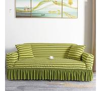 Housse de canapé élastique 1/2/3/4 places, antidérapante, douce et durable, ajustement universel, lavable, extensible, avec jupe pour protéger les meubles (taille : 4 places, 235300 cm, couleur : P)