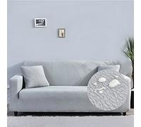 Housse de canapé élastique 1/2/3/4 places Imprimé tendance Protection universelle pour fauteuils et canapés Idéal pour la protection des meubles (gris clair 1 place)