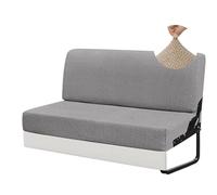 Housse de Canapé Élastique 3 Places, Housse Clic Clac 125x185cm Extensible, Housse de Coussin de Siège pour Camping-Car Caravane Banquette, Protection Canapé Lavable(Light Gray,100-127cm)