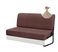 Housse de Canapé Élastique 3 Places, Housse Clic Clac 125x185cm Extensible, Housse de Coussin de Siège pour Camping-Car Caravane Banquette, Protection Canapé Lavable(Brick Red,125-185cm)