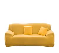 Housse de canapé élastique anti-poussière antidérapante en soie glacée Protection complète Jaune bonbon Convient pour 3 places (190230 cm) Parfait pour la décoration de la maison