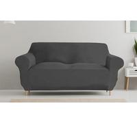 MB HOME BASIC Housse de canapé élastique Dahlia, Bleu foncé, 3 places