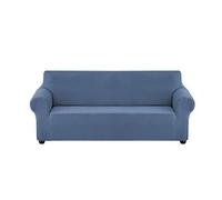 Housse de canapé élastique - Couleur Unie Bleu rivière - Protection de Meubles pour canapé 2 Places - Convient aux Animaux de Compagnie - Housse Extensible réglable - Facile à Nettoyer