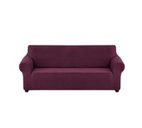Housse de canapé élastique Couleur vin Rouge - Protection de Meubles de Couleur Unie pour canapés 3 Places. Housse de canapé Extensible et adaptée aux Animaux de Compagnie, Facile à Nettoyer