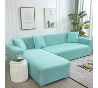 Housse de canapé élastique en forme de L anti-rayures pour chaise longue de 145 à 185 cm, tissu extensible, facile à installer et à nettoyer