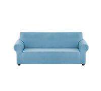 Housse de canapé élastique Extensible de Couleur Unie, Protection pour Animaux de Compagnie pour Meubles 2 Places, Bleu Ciel, Douce et Facile à Nettoyer, Parfaite pour la décoration intérieu