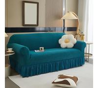 Housse de canapé élastique pour canapé 14 places avec jupe pour canapé en forme de L avec 3 coussins, extensible et durable, ajustement universel, facile à nettoyer