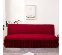 Housse de canapé élastique sans accoudoirs, douce, extensible avec volants, lavable en machine, adaptée aux animaux domestiques, couleur unie, pour 190 à 210 cm, #8.
