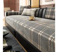 Housse de canapé en chenille, antidérapante, pour canapé 1/2/3 places, lavable en machine, idéale pour les animaux de compagnie, compatible avec les canapés d'angle, installation en une seul