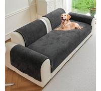 Housse de canapé en Chenille, Housse de canapé antidérapant d'angle, pour 2/3/4/L Places Housse Protection Canapé Couvre(Dark Grey,90x90cm)