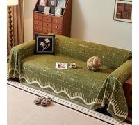 Housse de canapé en chenille lavable, pour chiens - Couverture en peluche douce et durable - 180 x 300 cm - Vert