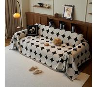 Housse de canapé en chenille réversible et lavable - Protection de canapé résistante aux animaux domestiques, couverture épaisse qui ne se décolore pas pour canapés sectionnels, 2 ou 3 co white 71*51