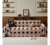 Housse de canapé en chenille réversible et lavable - Protection de canapé résistante aux animaux domestiques, couverture épaisse qui ne se décolore pas pour canapés sectionnels, 2 ou 3 co pink 71*134