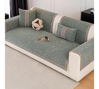 Housse de canapé en Chenille Toutes Saisons, Tissage Tweed Moderne à Rayures Simples, antidérapante et Anti-Rayures, protège-Meubles Compatible avec Les Animaux B 70 * 90cm