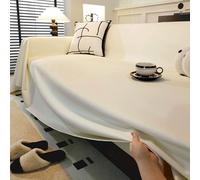 Housse de canapé en cuir de qualité supérieure pour toutes les saisons - Protection antidérapante et résistante aux rayures - Couverture complète pour animaux domestiques (D, 180 x 380 cm)