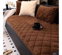 Housse de canapé en fausse fourrure de lapin pour chiens, lavable, douce et épaisse, pour canapés à 3 coussins, tapis de protection antidérapant adapté aux animaux domestiques B 70*70cm/27.56*27.56in