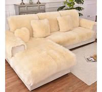 Housse de canapé en fausse fourrure de luxe en forme de L, épaisse, douce et antidérapante, pour animaux de compagnie, protection de meubles moelleux (70 x 240 cm A) - Chaude et élégante