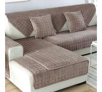 Housse de canapé en forme de L 3/2/1/4 places en velours épais lavable élégante pour canapé modulable Protection élégante pour meubles de salon